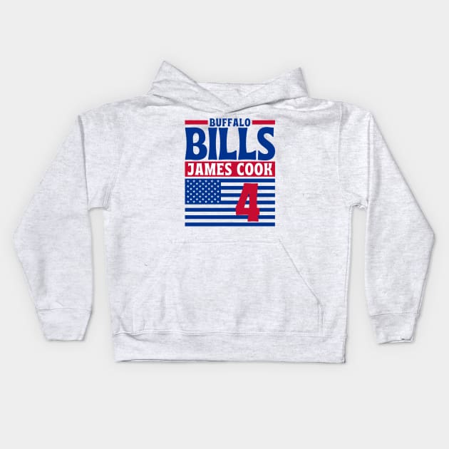 Buffalo Bills James Cook 4 American Football Team Kids Hoodie by Astronaut.co